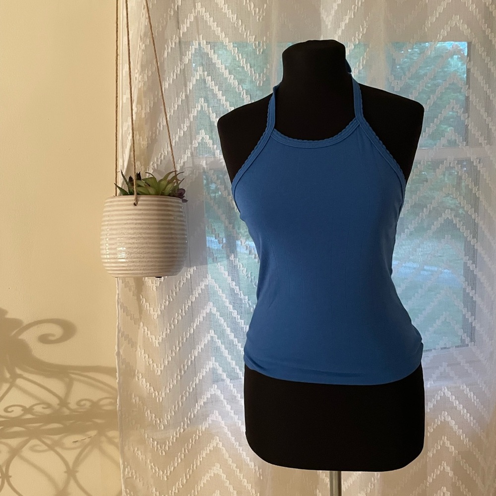 American Eagle Blue Halter Top